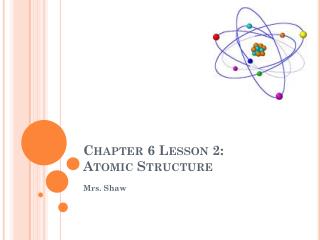 Chapter 6 Lesson 2: Atomic Structure