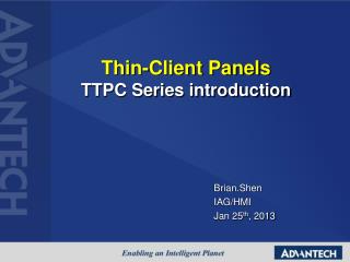 Thin-Client Panels TTPC Series introduction