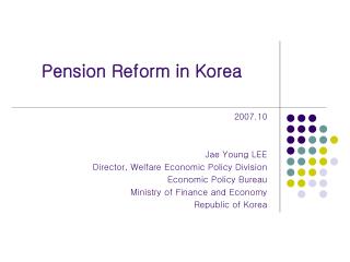 Pension Reform in Korea