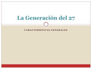 La Generación del 27