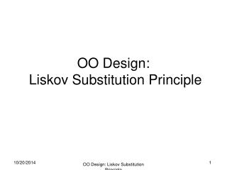 OO Design: Liskov Substitution Principle