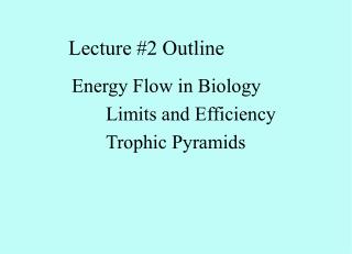 Lecture #2 Outline