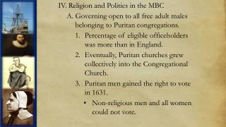 IV. Religion and Politics in the MBC