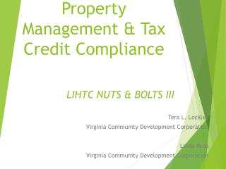 Property Management &amp; Tax Credit Compliance