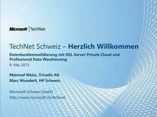 TechNet Schweiz – Herzlich Willkommen