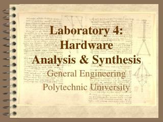 Laboratory 4: Hardware Analysis &amp; Synthesis