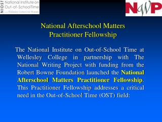 National Afterschool Matters Practitioner Fellowship