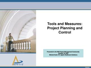 Tools and Measures: Project Planning and Control