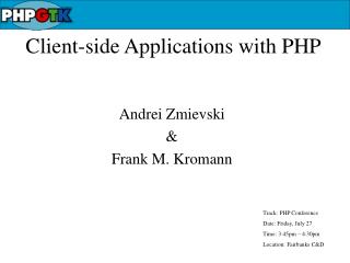 Client-side Applications with PHP