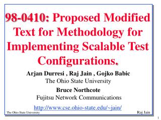 98-0410: Proposed Modified Text for Methodology for Implementing Scalable Test Configurations .