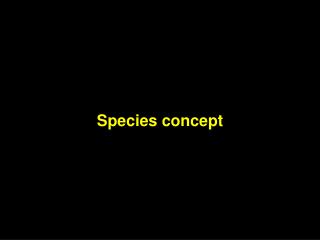 Species concept