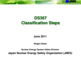 DS367 Classification Steps