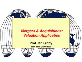 Mergers &amp; Acquisitions: Valuation Application