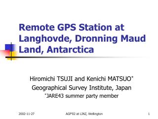 Remote GPS Station at Langhovde, Dronning Maud Land, Antarctica