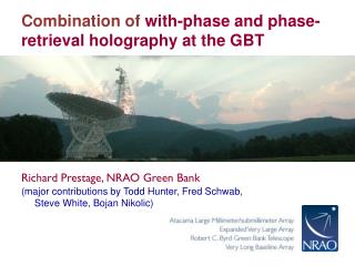 Combination of with-phase and phase-retrieval holography at the GBT