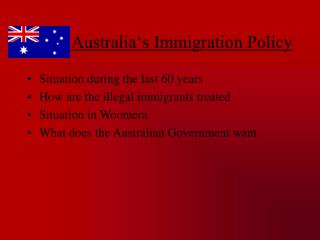 Australia‘s Immigration Policy