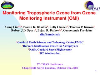 Monitoring Tropospheric Ozone from Ozone Monitoring Instrument (OMI)