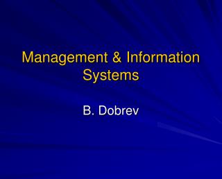 Management &amp; Information Systems