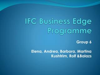 IFC Business Edge Programme