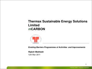 Thermax Sustainable Energy Solutions Limited m CARBON