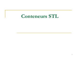 Conteneurs STL