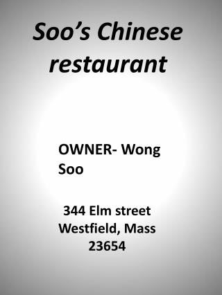 Soo’s Chinese restaurant