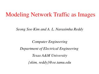 Modeling Network Traffic as Images