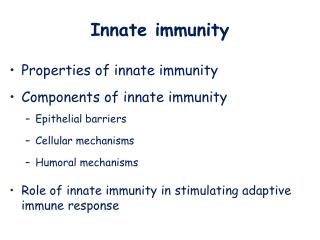 Innate immunity