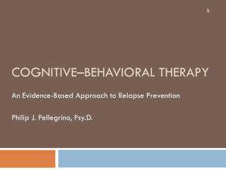 Cognitive–Behavioral Therapy
