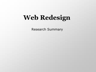 Web Redesign