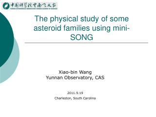 The physical study of some asteroid families using mini-SONG