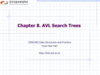 Chapter 8. AVL Search Trees