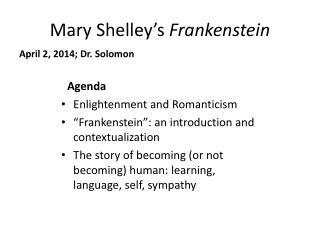 Mary Shelley ’ s Frankenstein