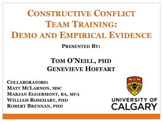 Constructive Conflict Team Training: Demo and Empirical Evidence