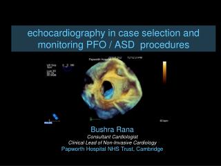 echocardiography in case selection and monitoring PFO / ASD procedures