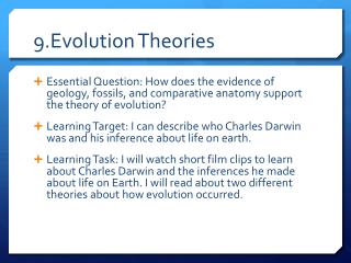 9. Evolution Theories