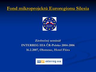 Fond mikroprojektů Euroregionu Silesia