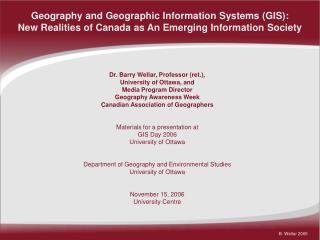 Geography and Geographic Information Systems (GIS):