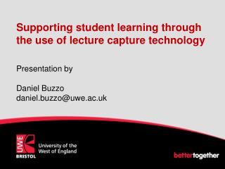 Supporting student learning through the use of lecture capture technology