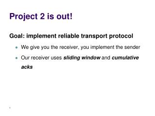 Project 2 is out!