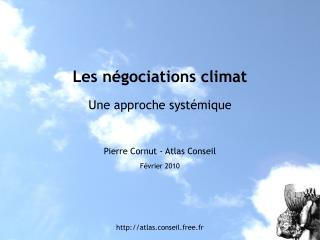 Les négociations climat Une approche systémique
