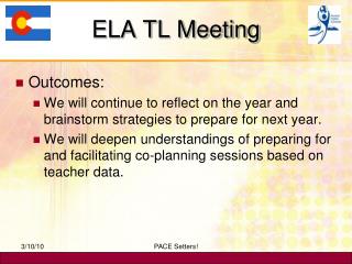 ELA TL Meeting