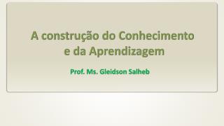 Prof. Ms. Gleidson Salheb