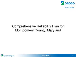 Comprehensive Reliability Plan for Montgomery County, Maryland
