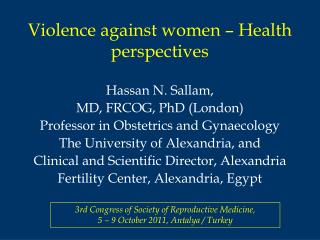 Violence against women – Health perspectives