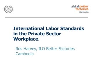 International Labor Standards in the Private Sector Workplace .