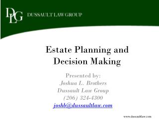 Estate Planning and Decision Making