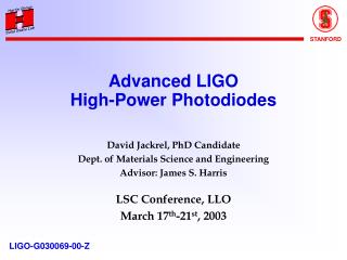 Advanced LIGO High-Power Photodiodes