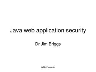 Java web application security