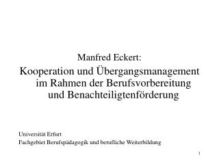Manfred Eckert: